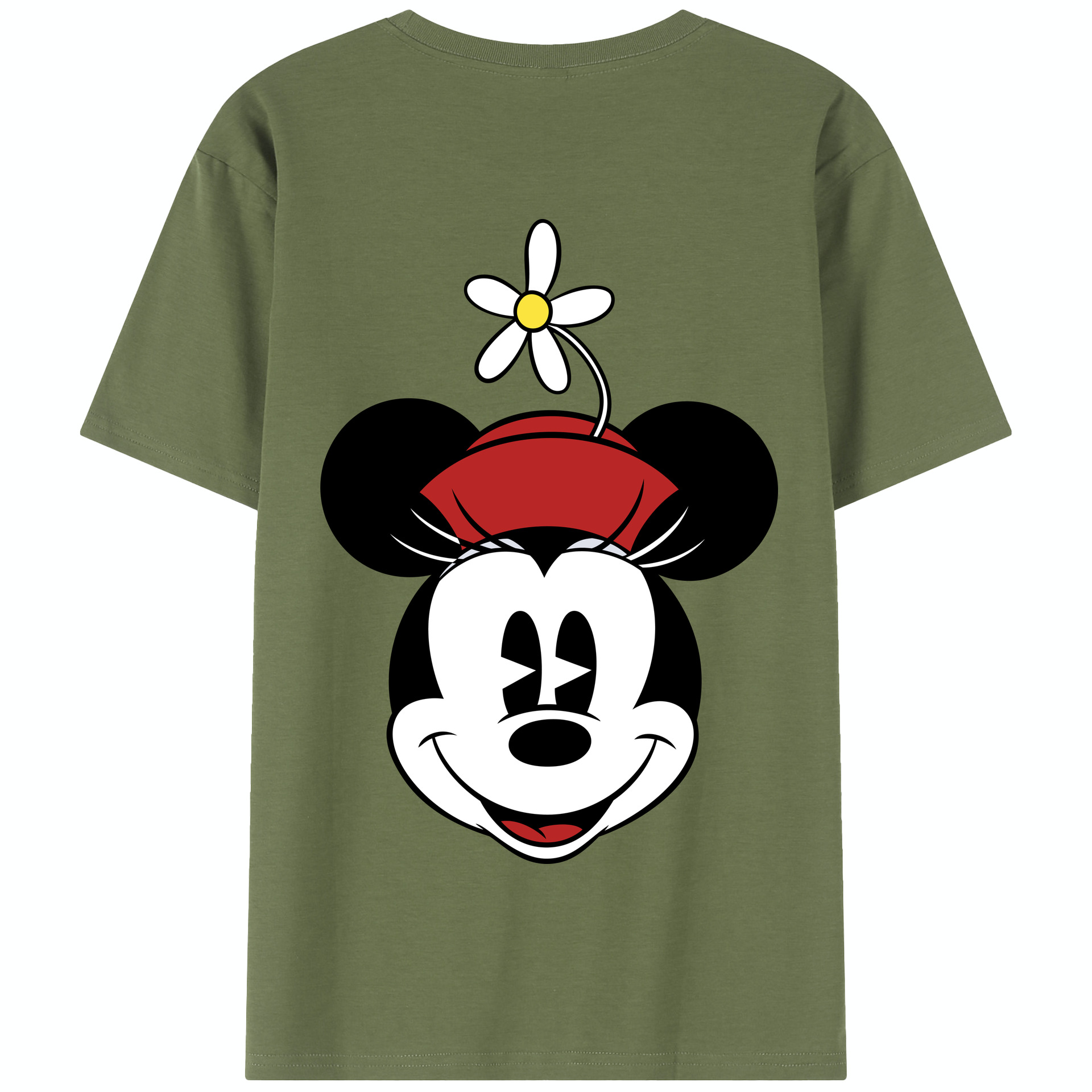 （画像用） ミッキーマウス Mickey Mouse 綿100％半袖Tシャツ（背面プリント）